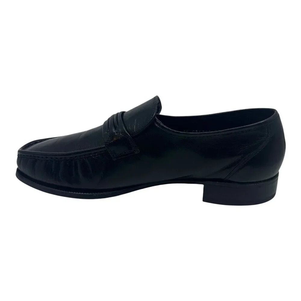Florsheim Jareth Black Slip On Moc Dress Leather Shoes Mens Size 10eee 12073 EUC